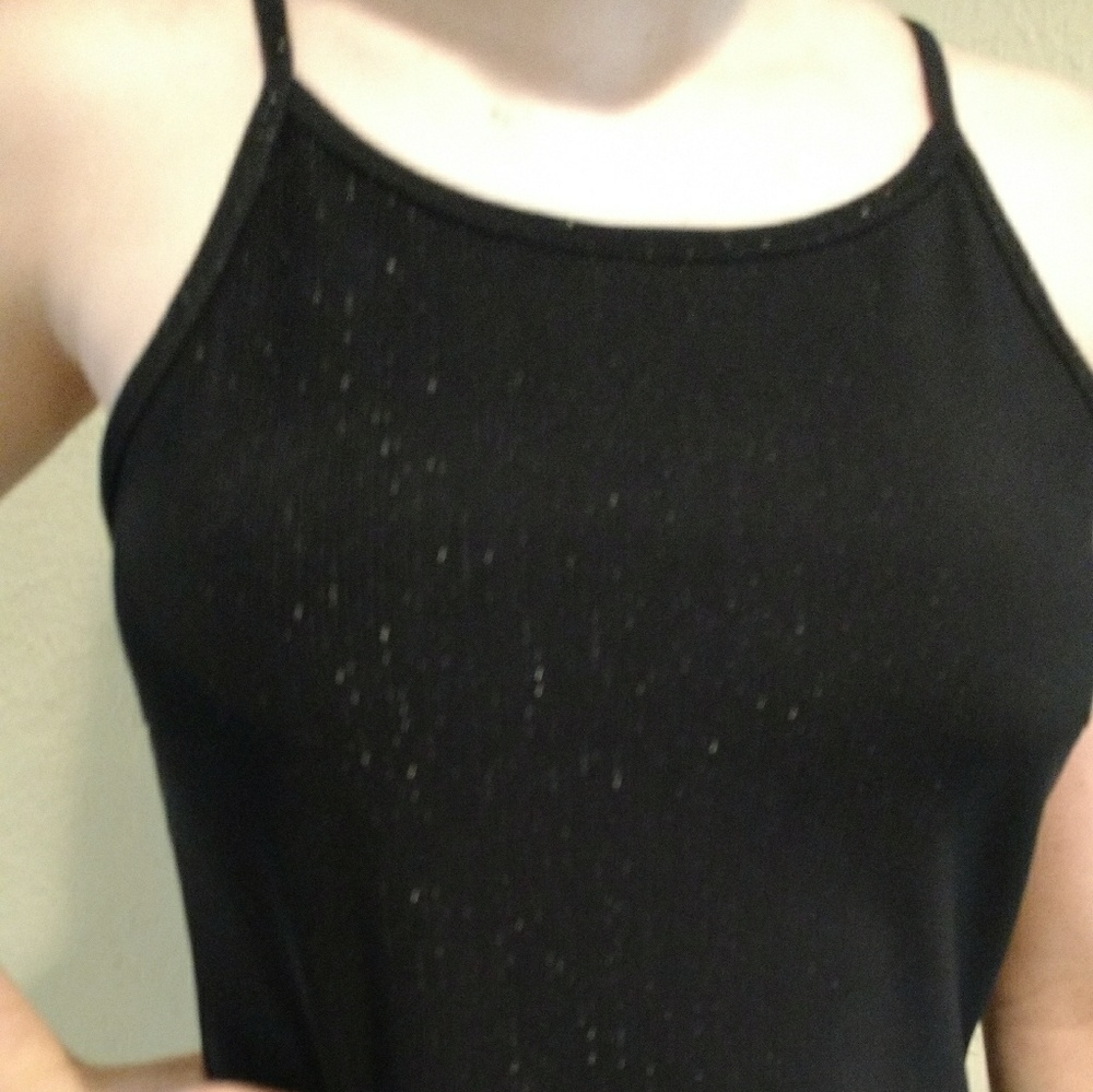 Sexy sparkly black tank top